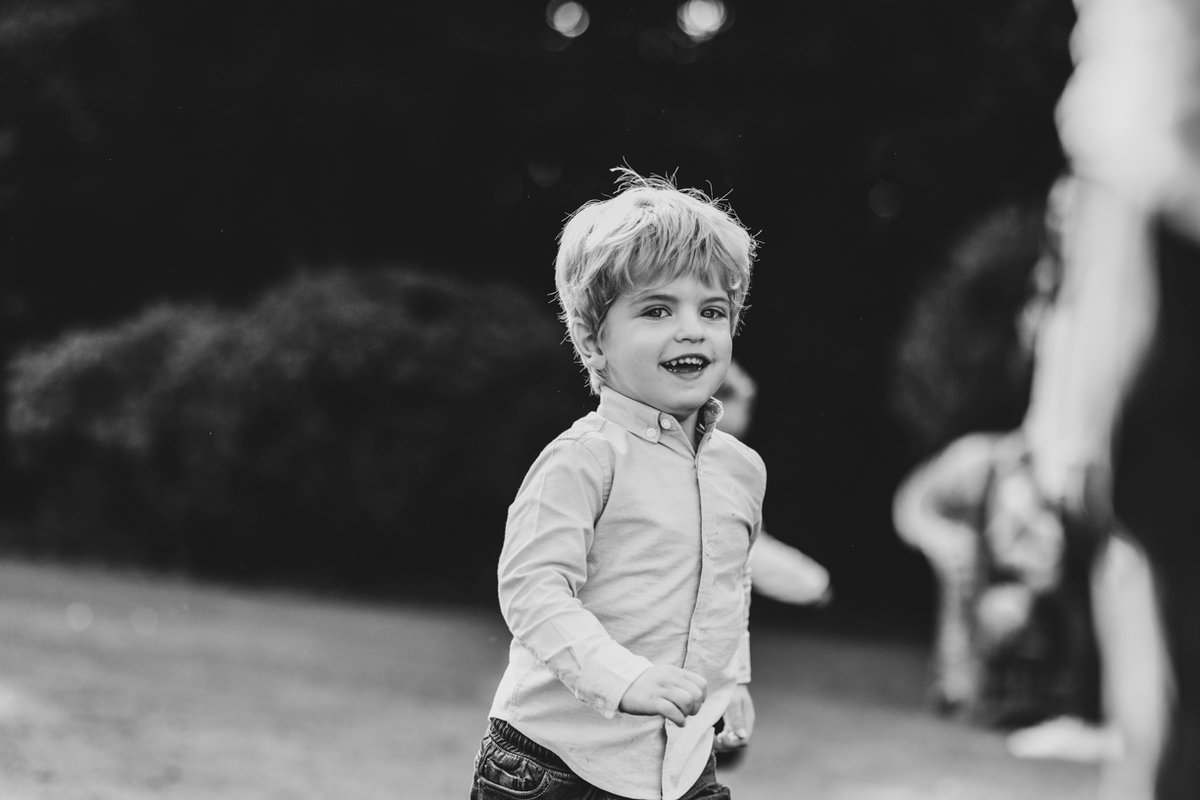child playing in the garden in Surrey