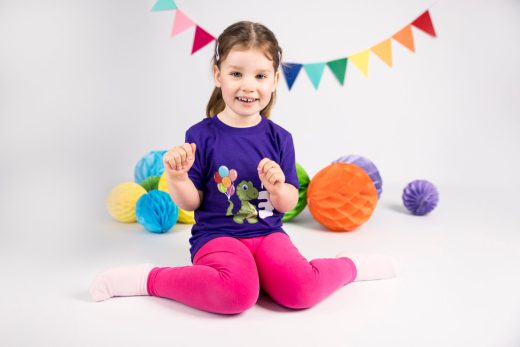 Little girl is three